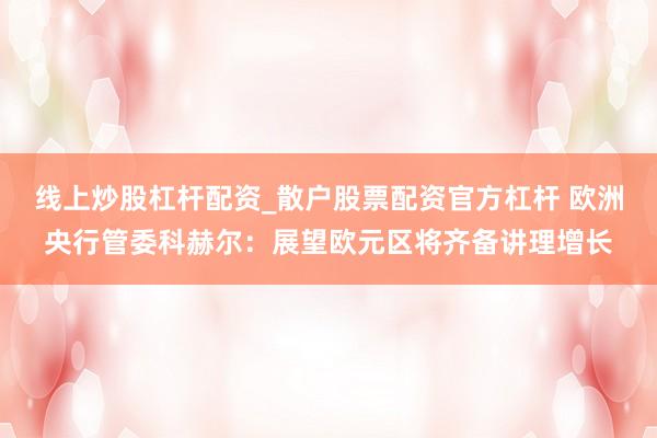 线上炒股杠杆配资_散户股票配资官方杠杆 欧洲央行管委科赫尔：展望欧元区将齐备讲理增长